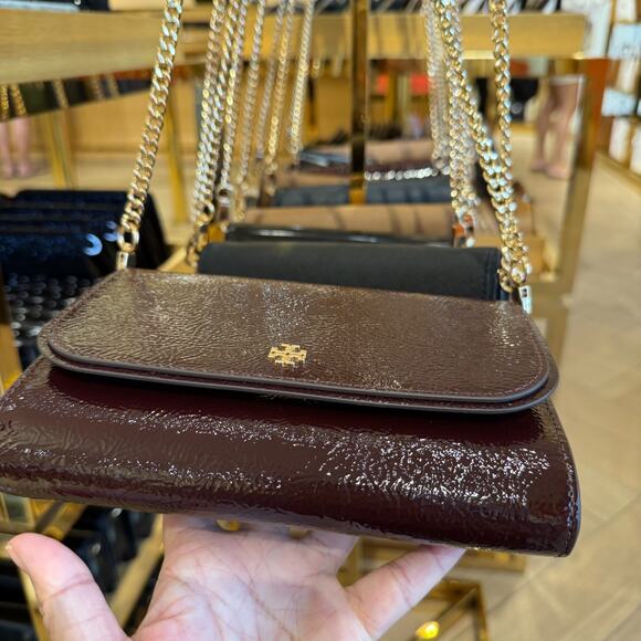 Best Price‼️Tory Burch Emerson Chain Wallet 170172 Agnello $375 - Picture 4 of 8